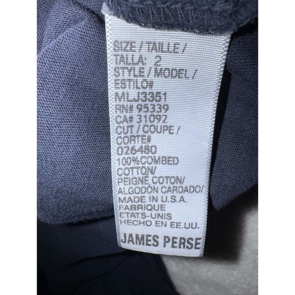 James Perse Men's Navy Long Sleeve Crew Neck Size 2 Medium Shirt $98 - Picture 4 of 4